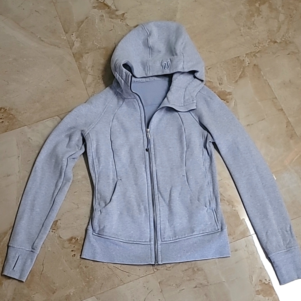 Lululemon light blue scuba hoodie. Size 8. Great condition.
